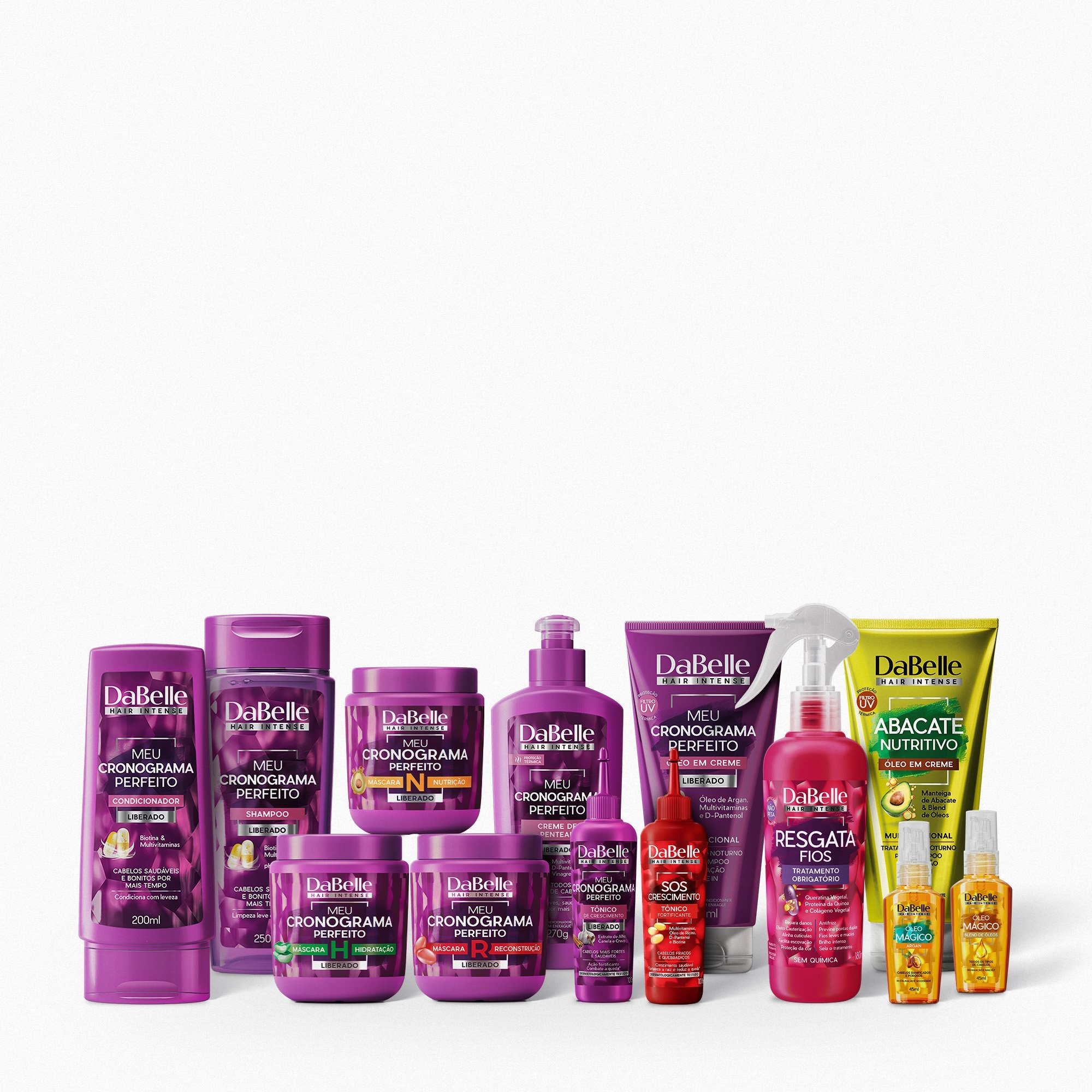 Super Kit Meu Cronograma Perfeito Dabelle Hair - 13 Produtos