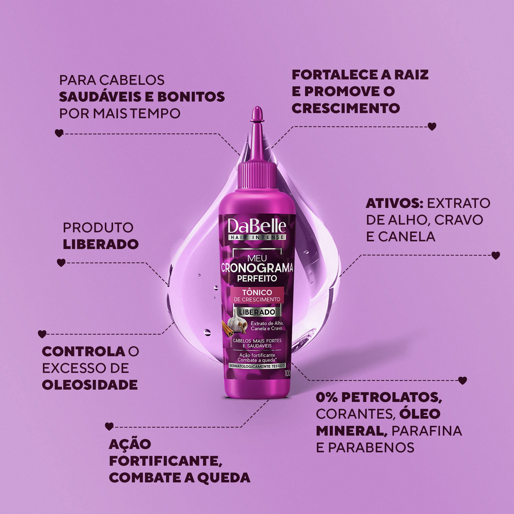 Tônico Capilar Meu Cronograma Perfeito - Dabelle Hair 100ml 100ml 2