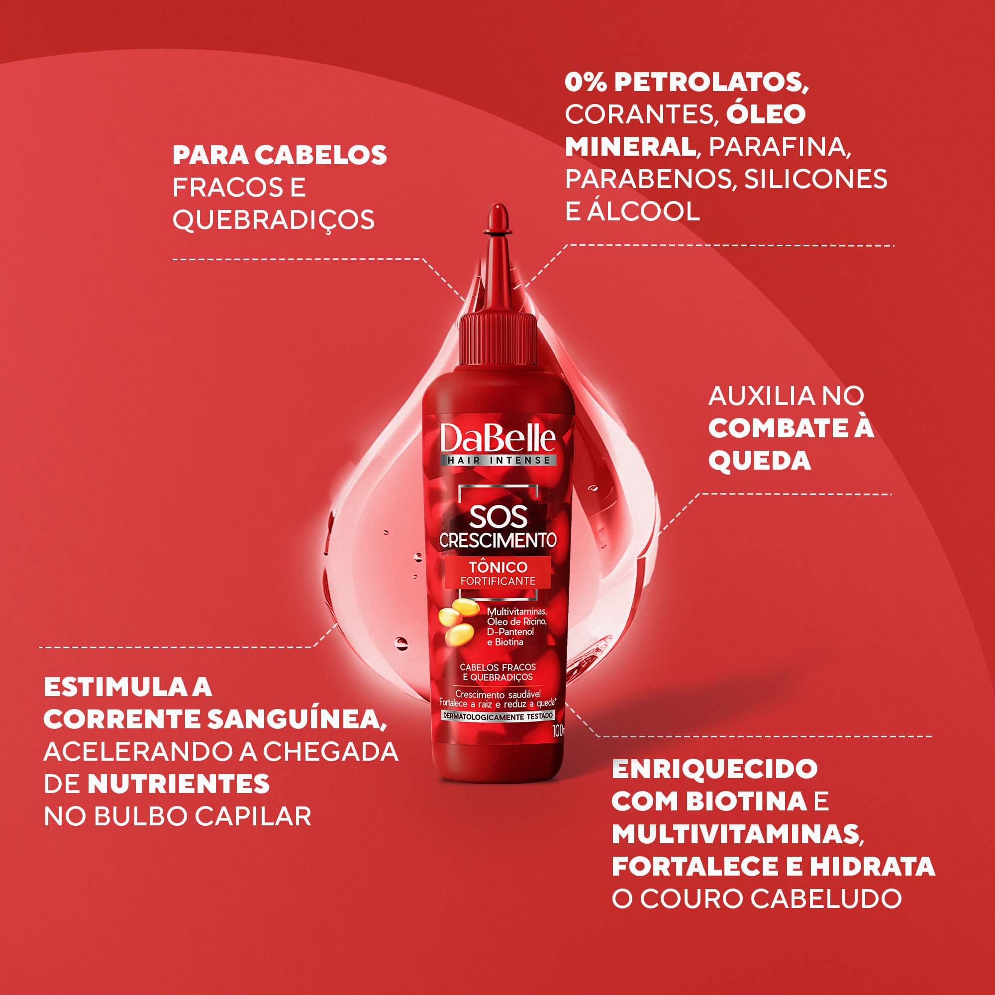Tônico Capilar SOS Crescimento - Dabelle Hair 100ml 100ml 2