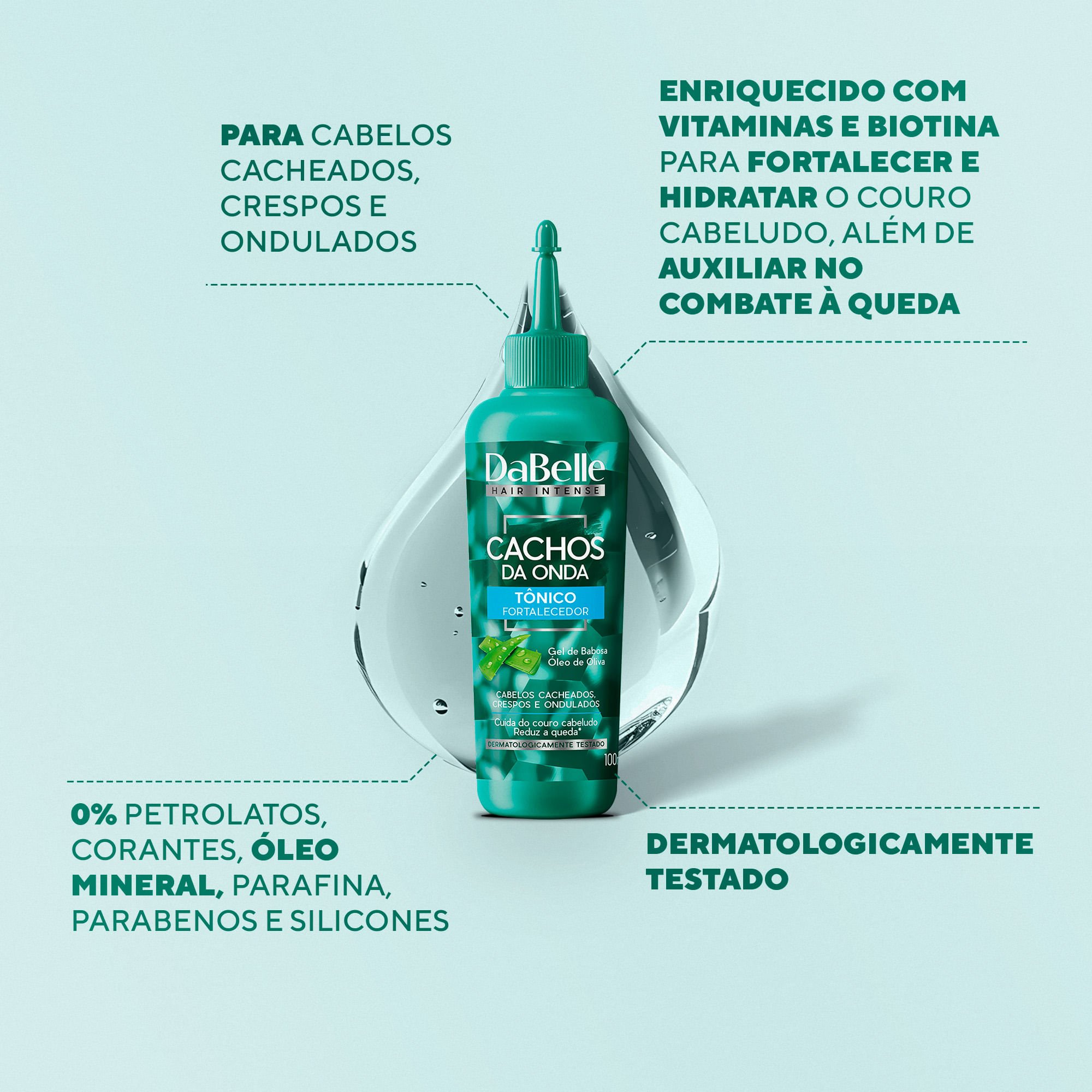 Tônico Capilar Cachos da Onda - Dabelle Hair 100ml 100ml 2