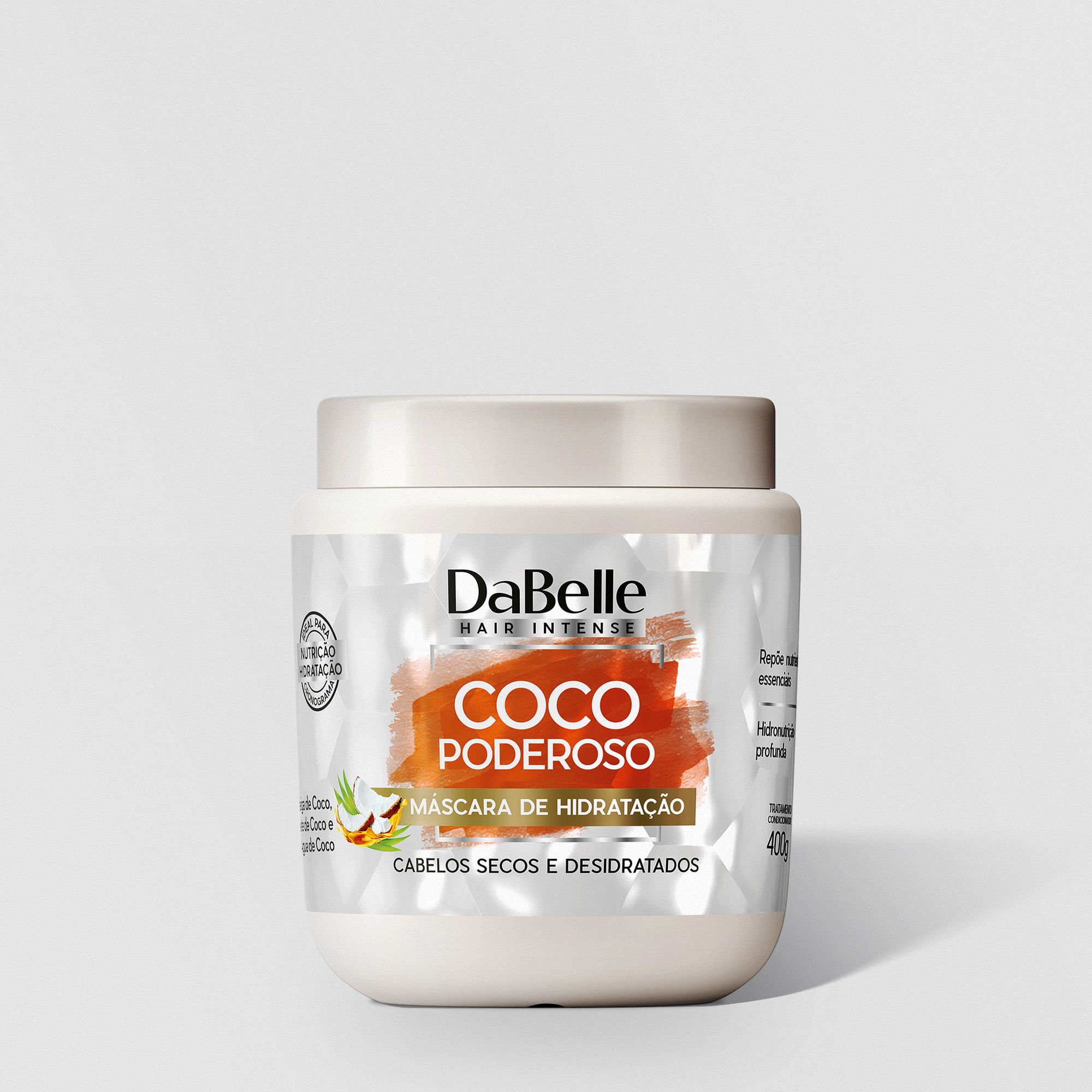 Máscara Hidratação Coco Poderoso - Dabelle Hair 400g