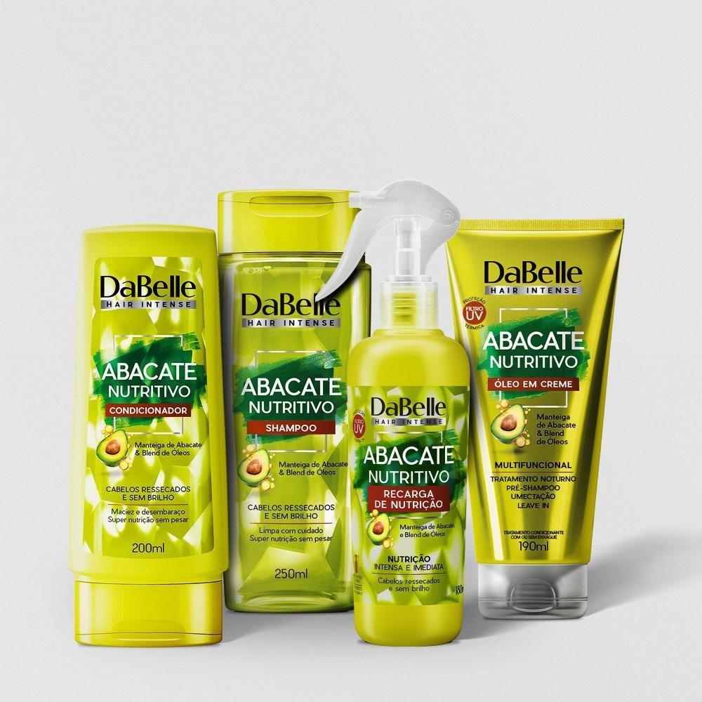 Kit Nutrição Básica Abacate Nutritivo Dabelle Hair - 4 Produtos
