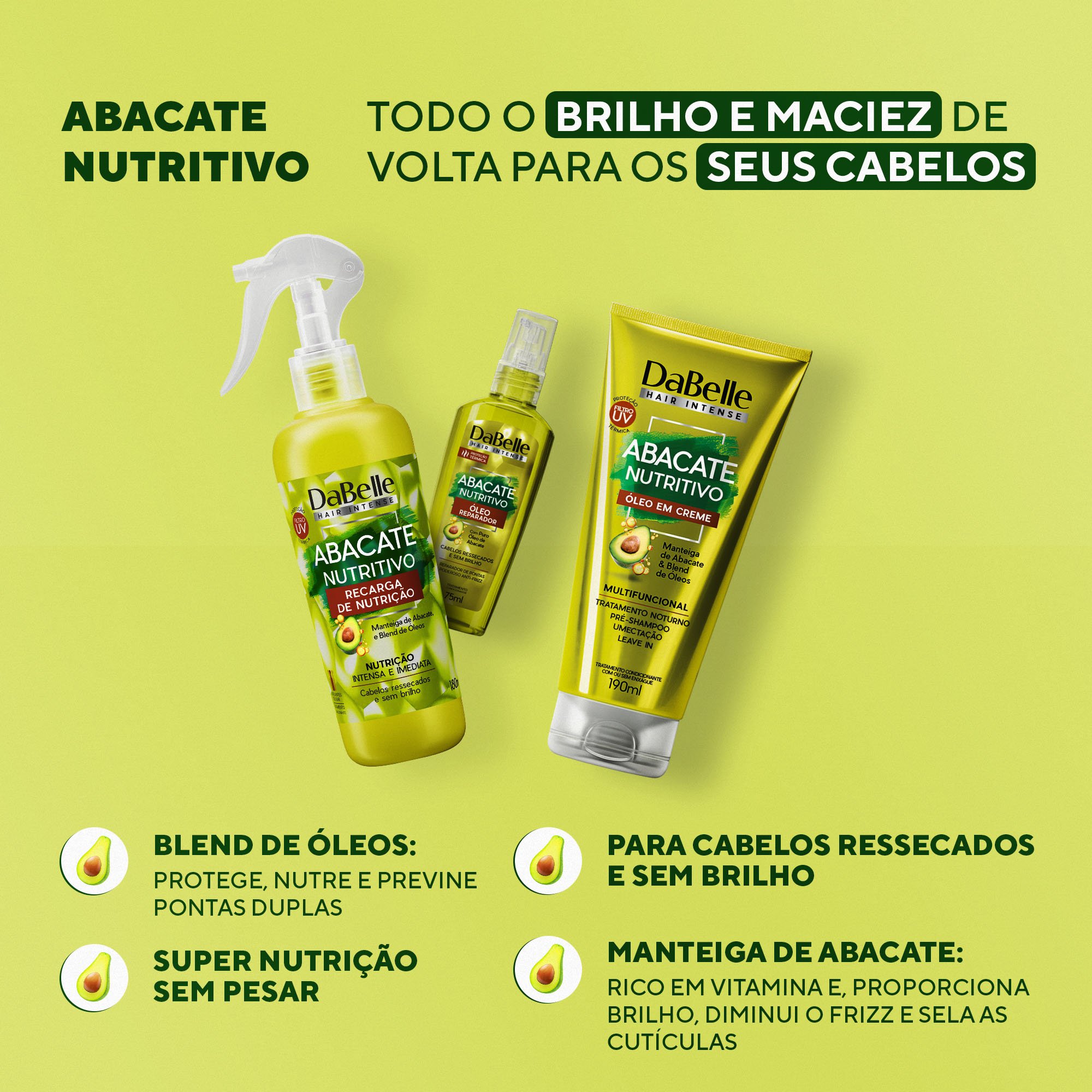 Kit Estrela Abacate Nutritivo e Gelatina Jujuba 500g - Dabelle Hair ÚNICO 3
