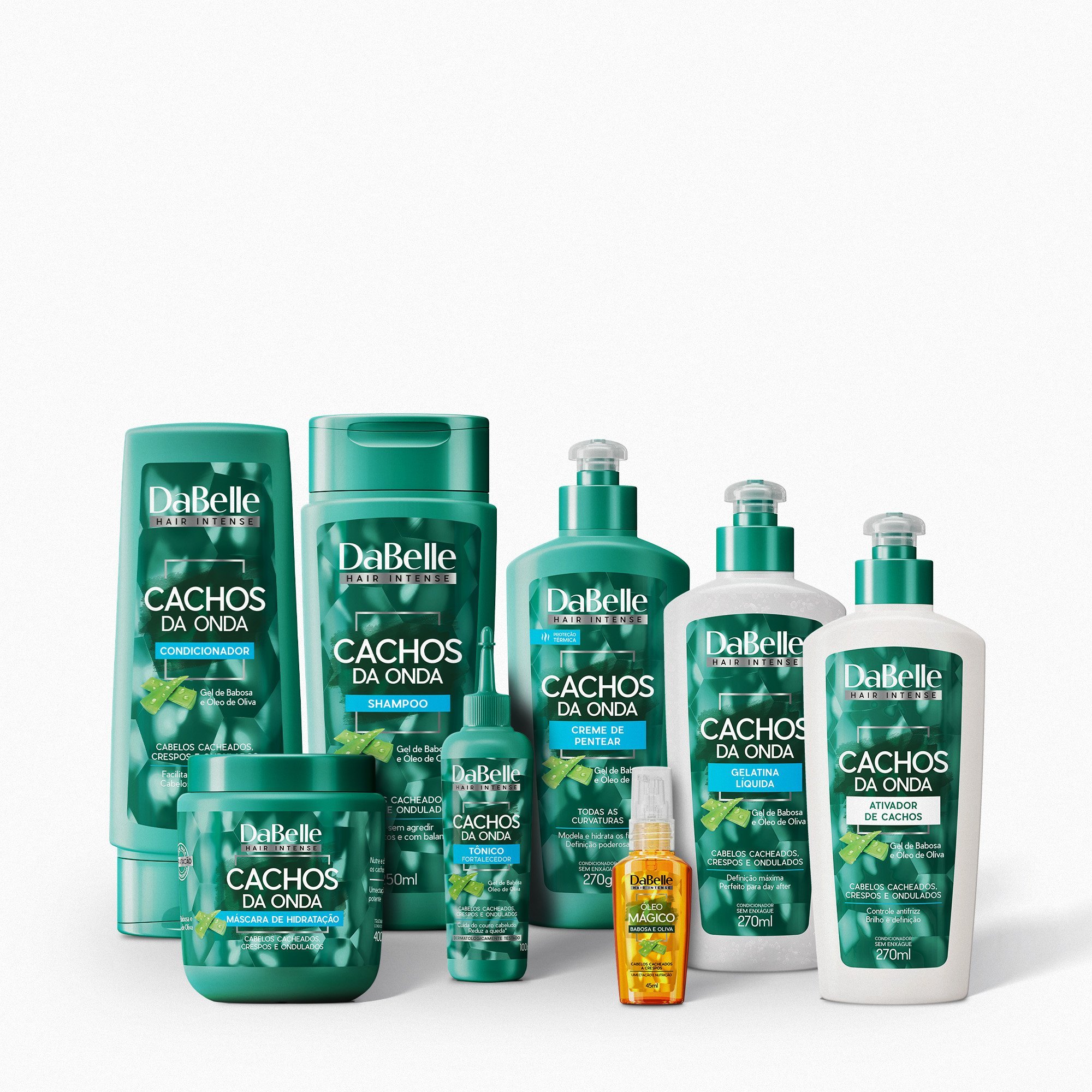 Kit Completo Cachos da Onda Dabelle Hair 400g - 8 Produtos