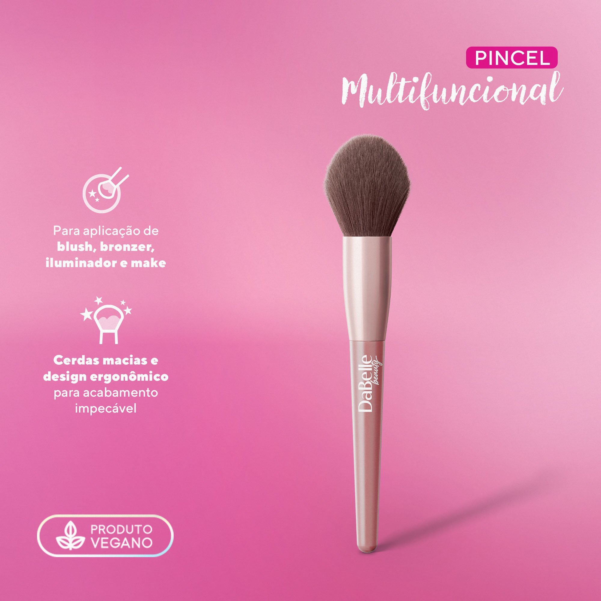 Kit Batom + Gloss + Blush + Pincel - Dabelle Beauty ÚNICO 2