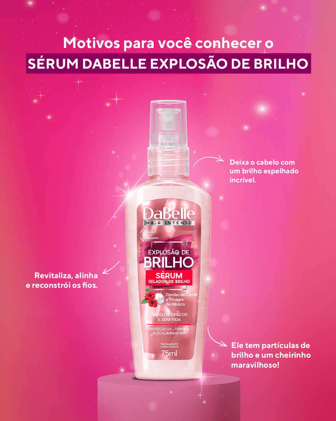 Sérum Capilar Explosão de Brilho - Dabelle Hair 75ml ÚNICO 2