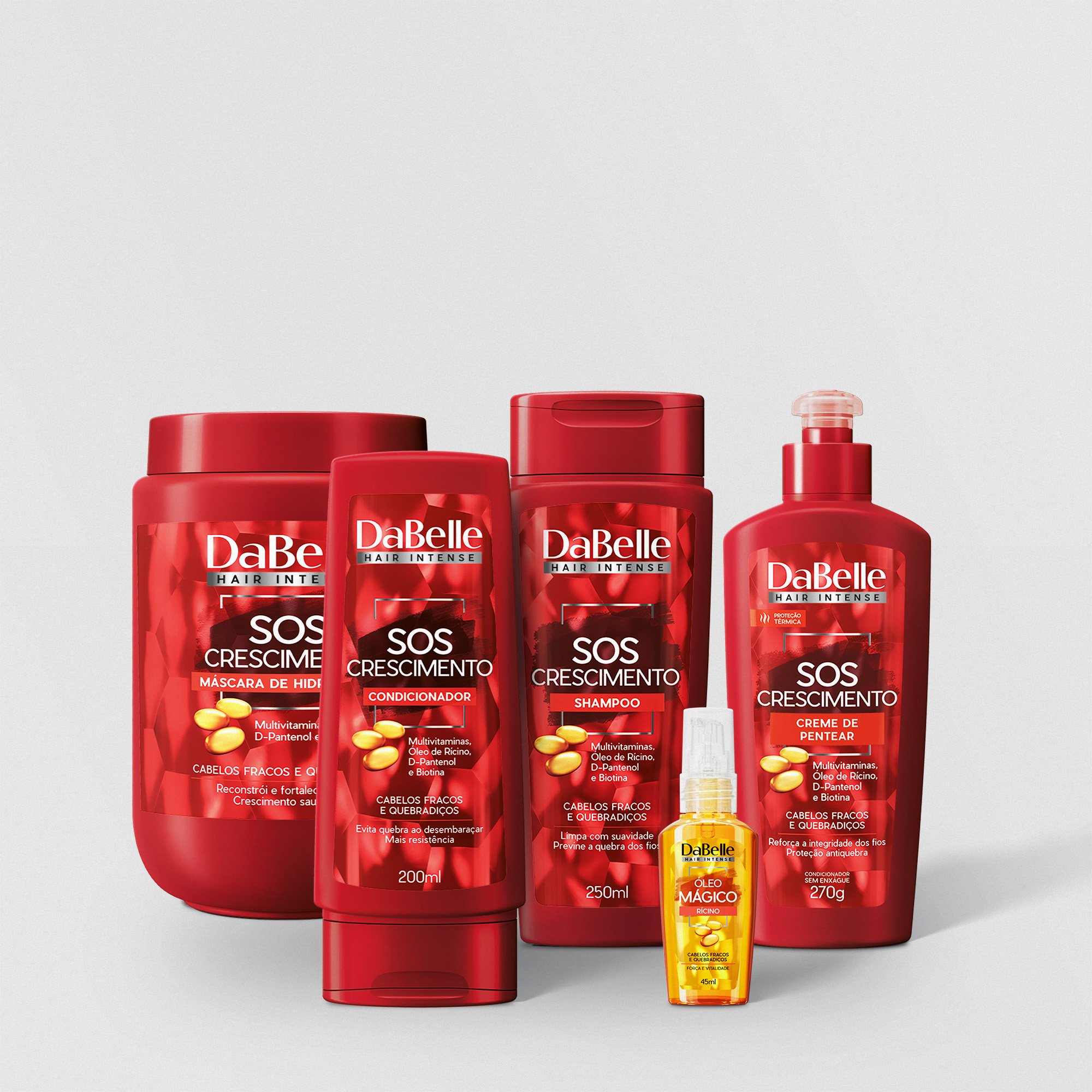 Kit Completo SOS Crescimento Dabelle Hair - 5 Produtos