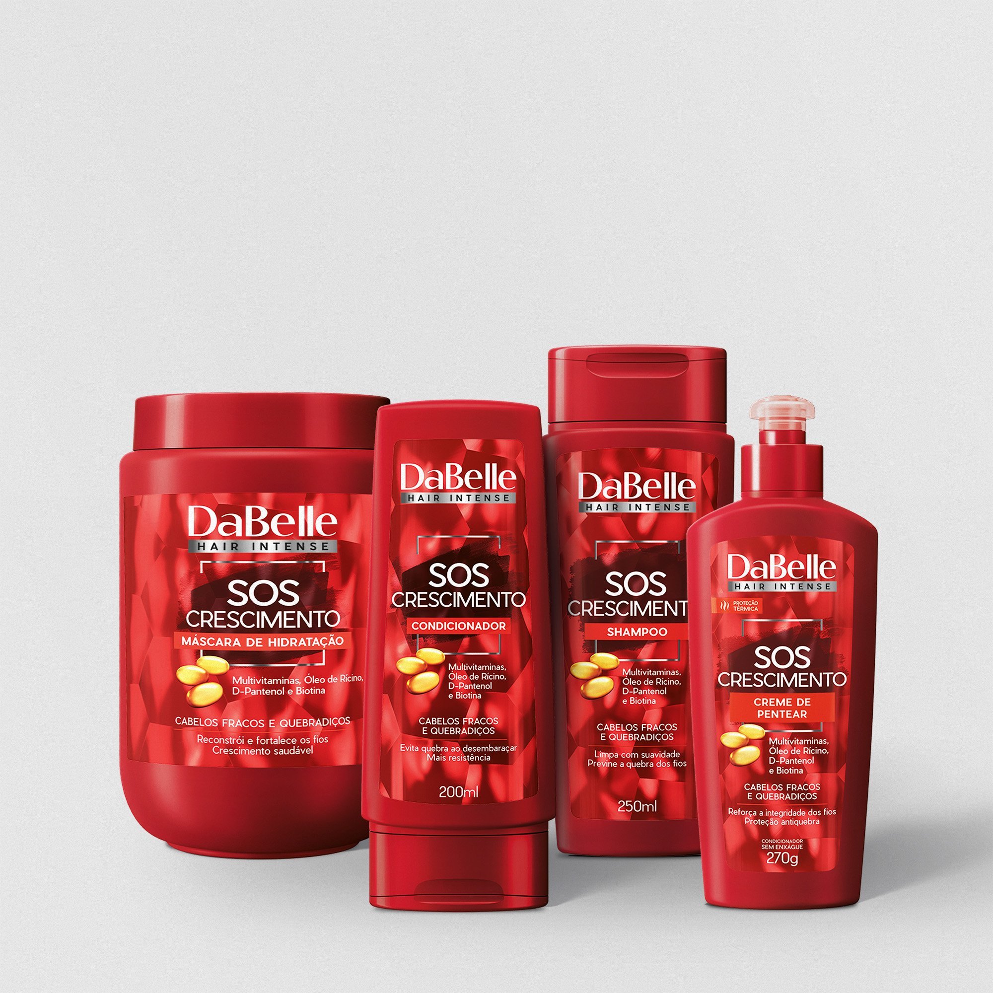 Kit Completo SOS Crescimento Dabelle Hair - 4 Produtos