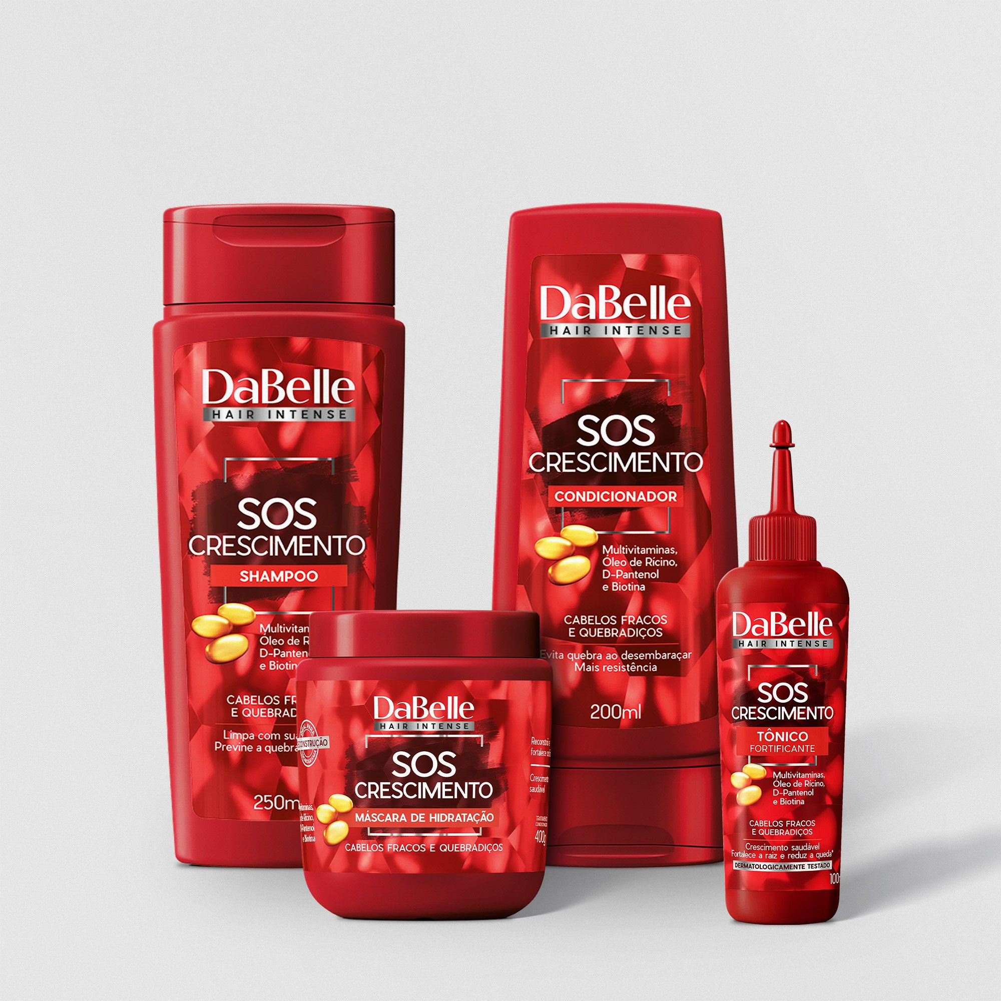 Kit Essencial SOS Crescimento Dabelle Hair - 4 Produtos