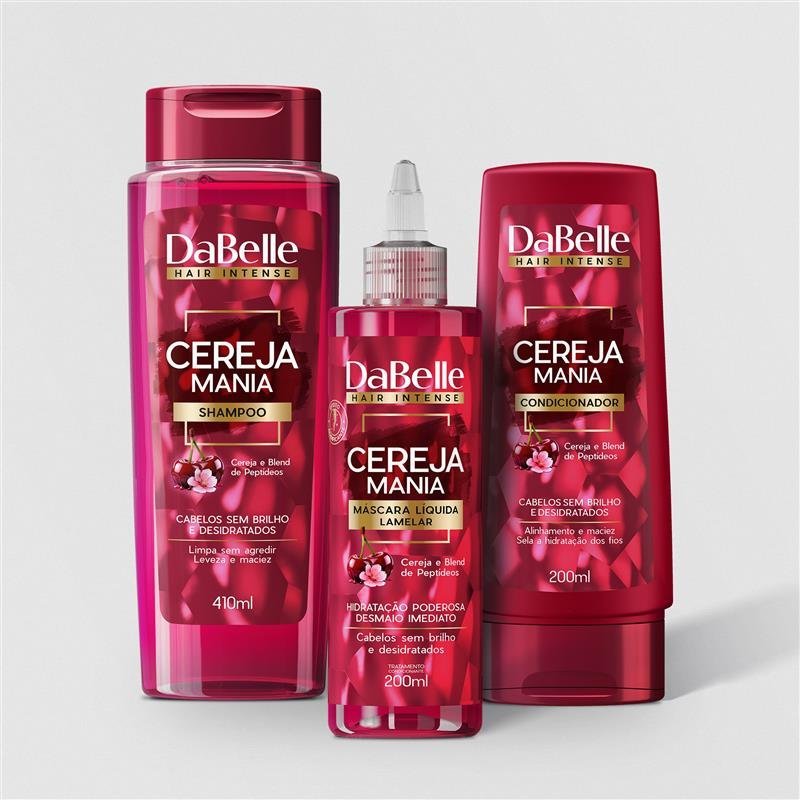 Kit Brilho e Alinhamento Cereja Mania - DaBelle Hair 3 Produtos