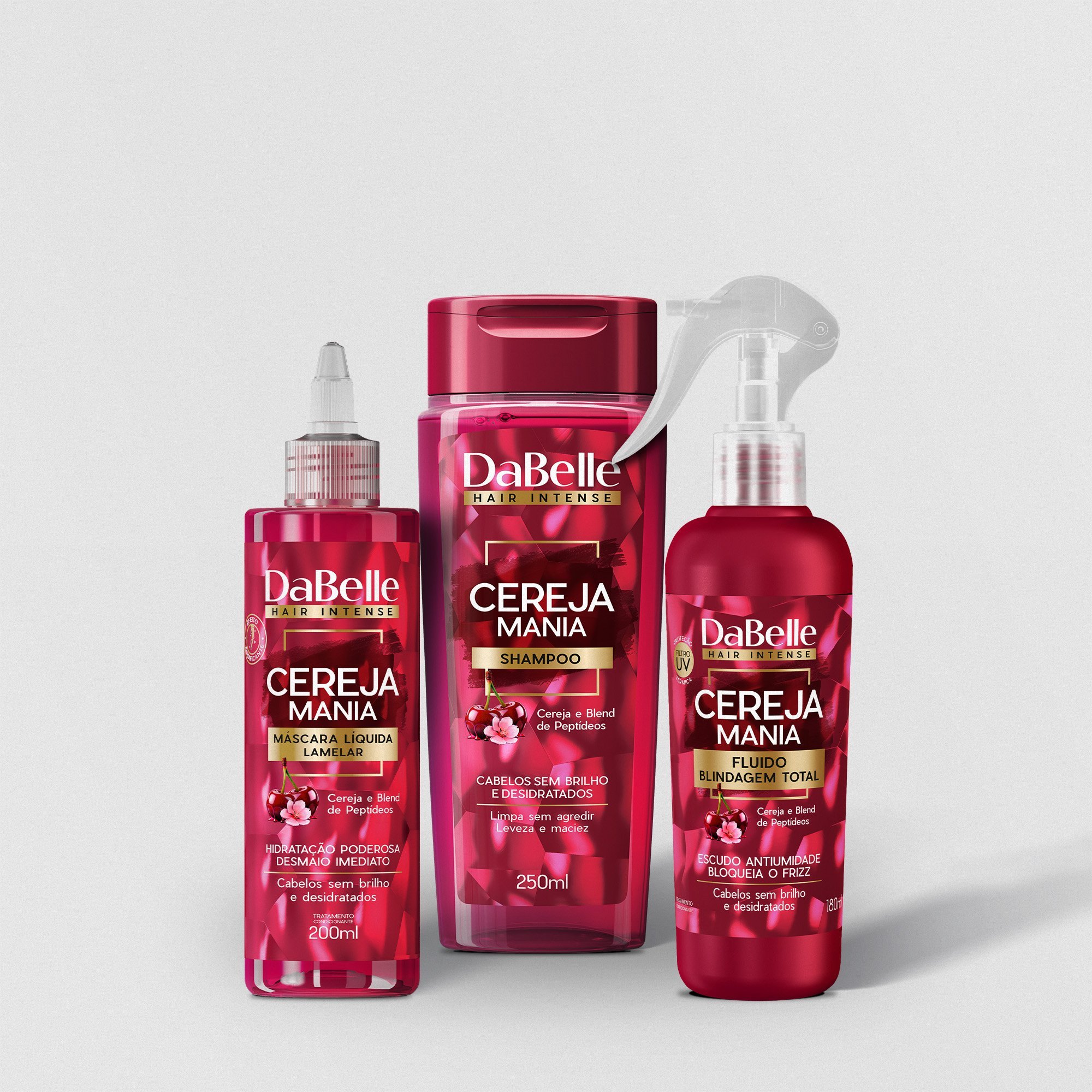 Kit Hidratação Antifrizz Cereja Mania - DaBelle Hair 3 Produtos
