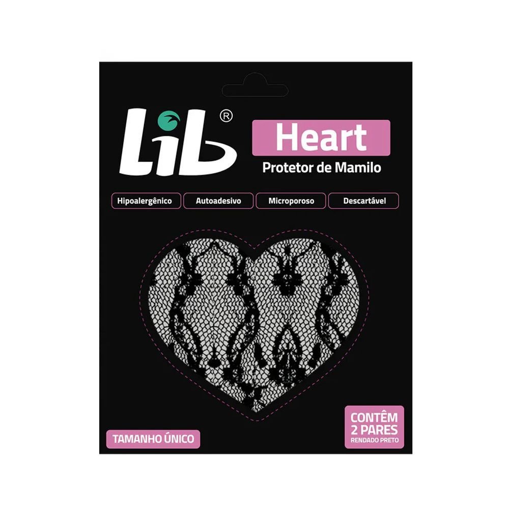 Protetor de Mamilo Lib Pétalas Heart com 2 pares