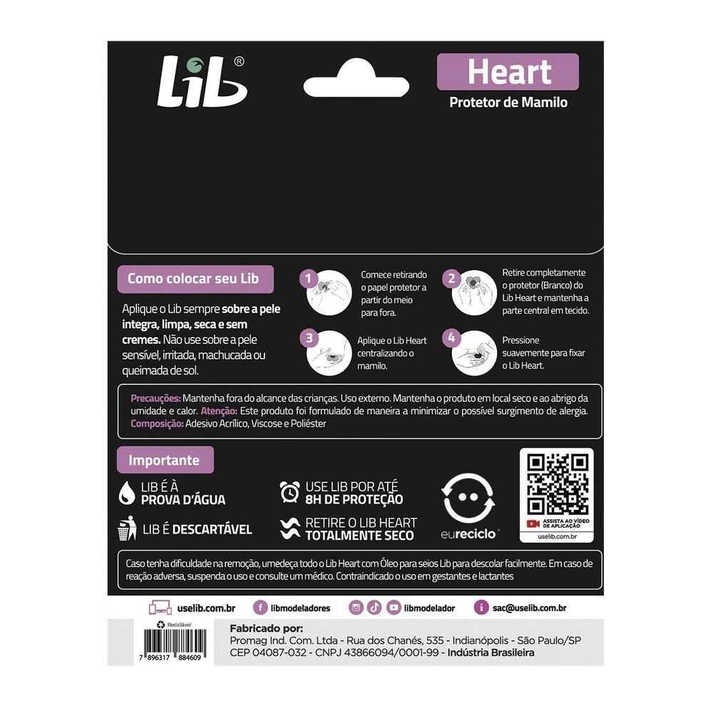 Protetor de Mamilo Lib Pétalas Heart com 2 pares Bege 3