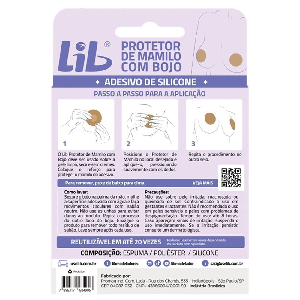 Protetor de mamilo Mini Sutiã Bege 3