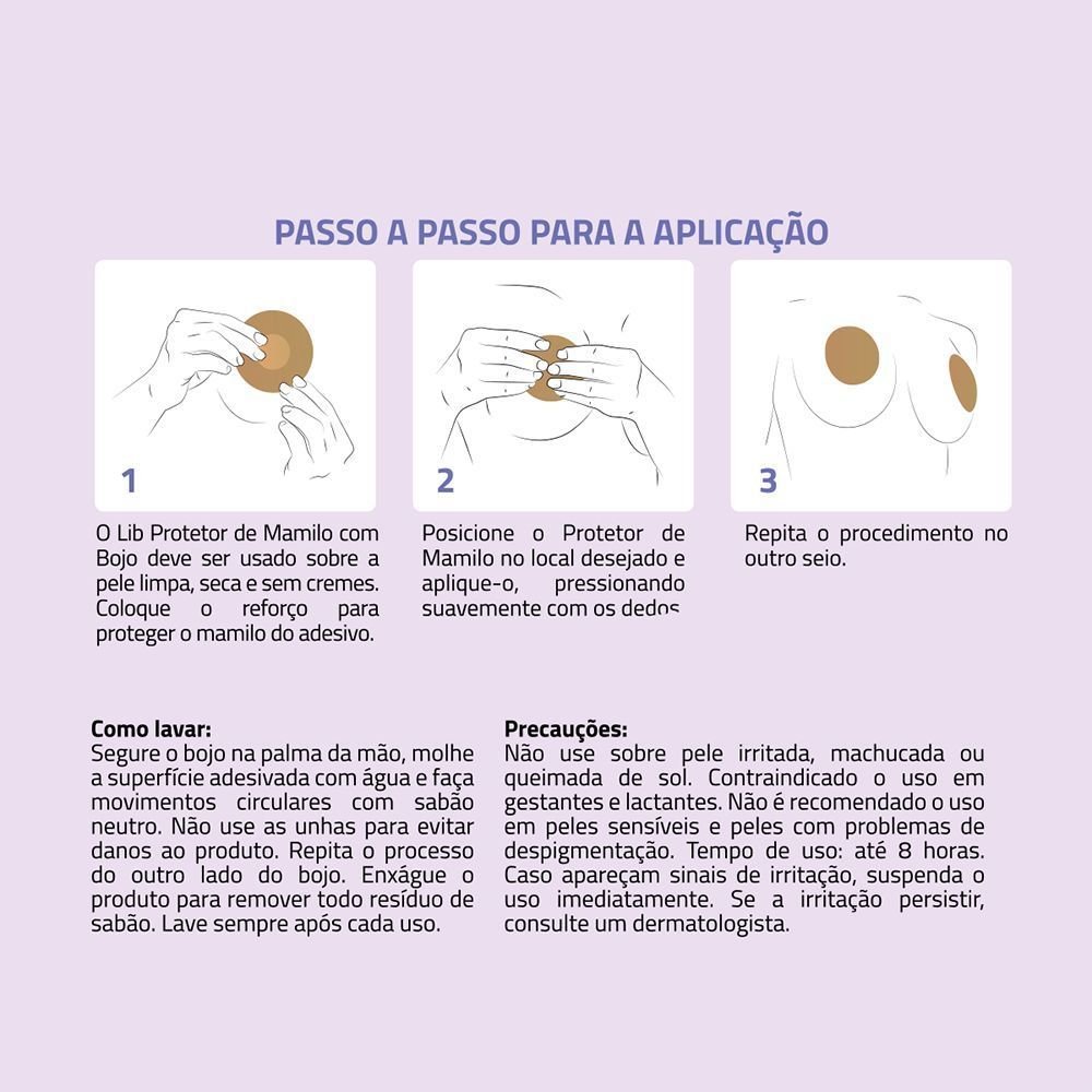 Protetor de mamilo Mini Sutiã Bege 4