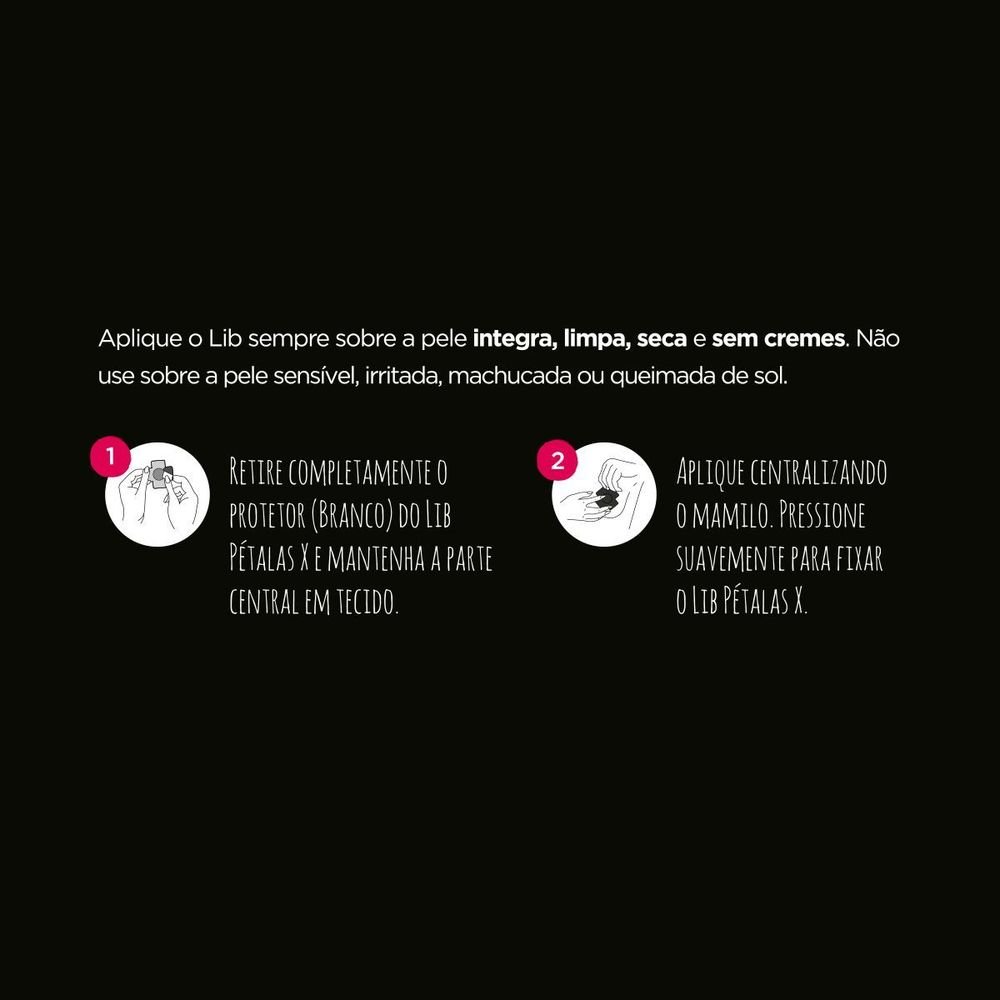 Protetor de mamilo Lib Pétalas X com 6 pares Preto 4