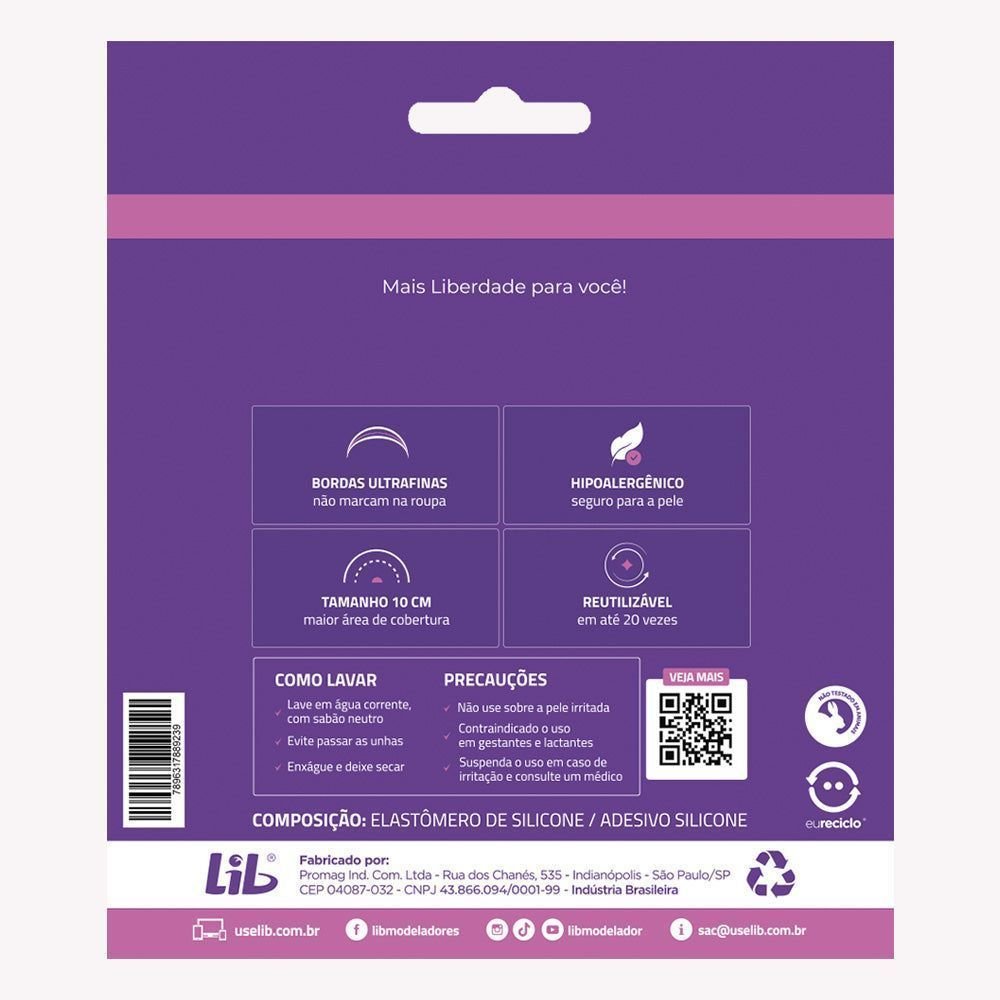 Protetor de Mamilo Ultrafino Reutilizável 10cm Bege 3