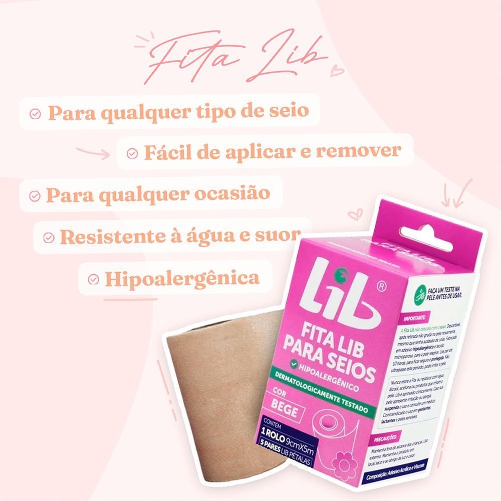 Fita Lib Adesiva para Seios Bege 4