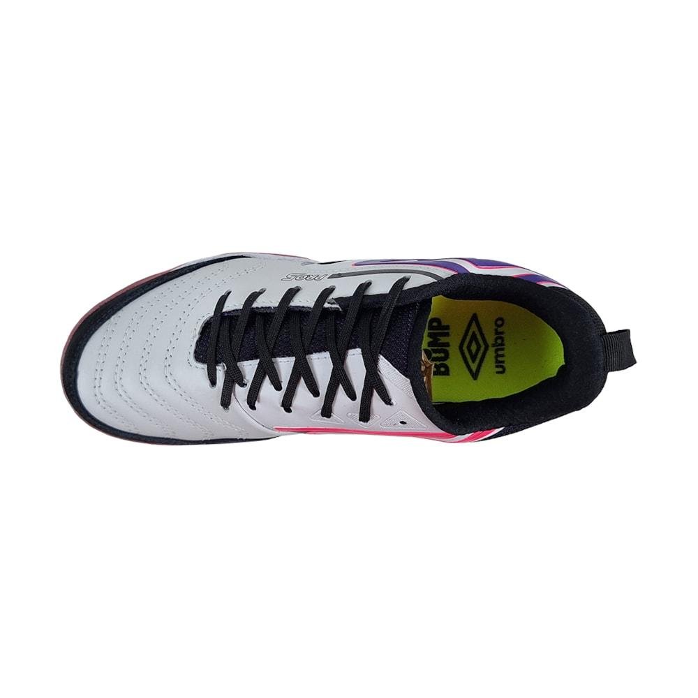 Chuteira Futsal Umbro Pro 5 Bump Branco/Roxo 10
