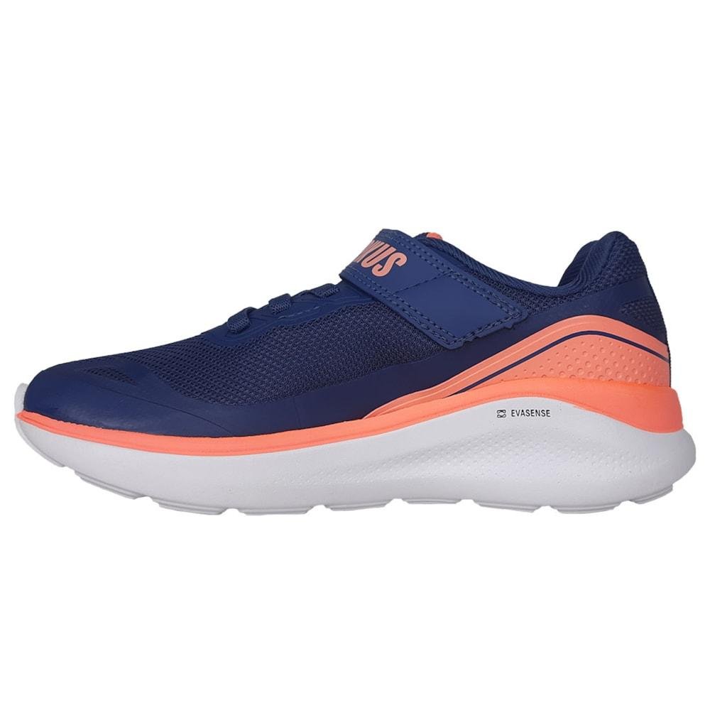 Tênis Olympikus Smash Infantil Marinho/Coral Azul/Laranja 2