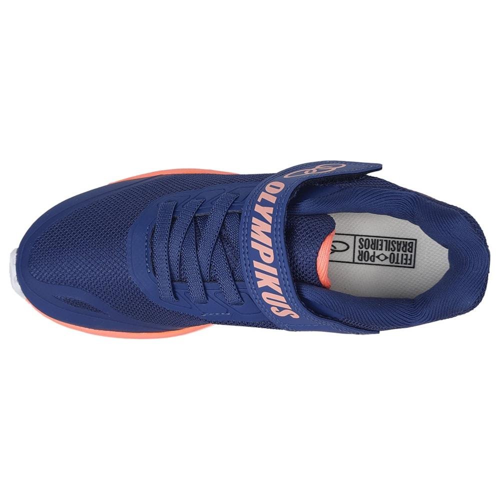 Tênis Olympikus Smash Infantil Marinho/Coral Azul/Laranja 4