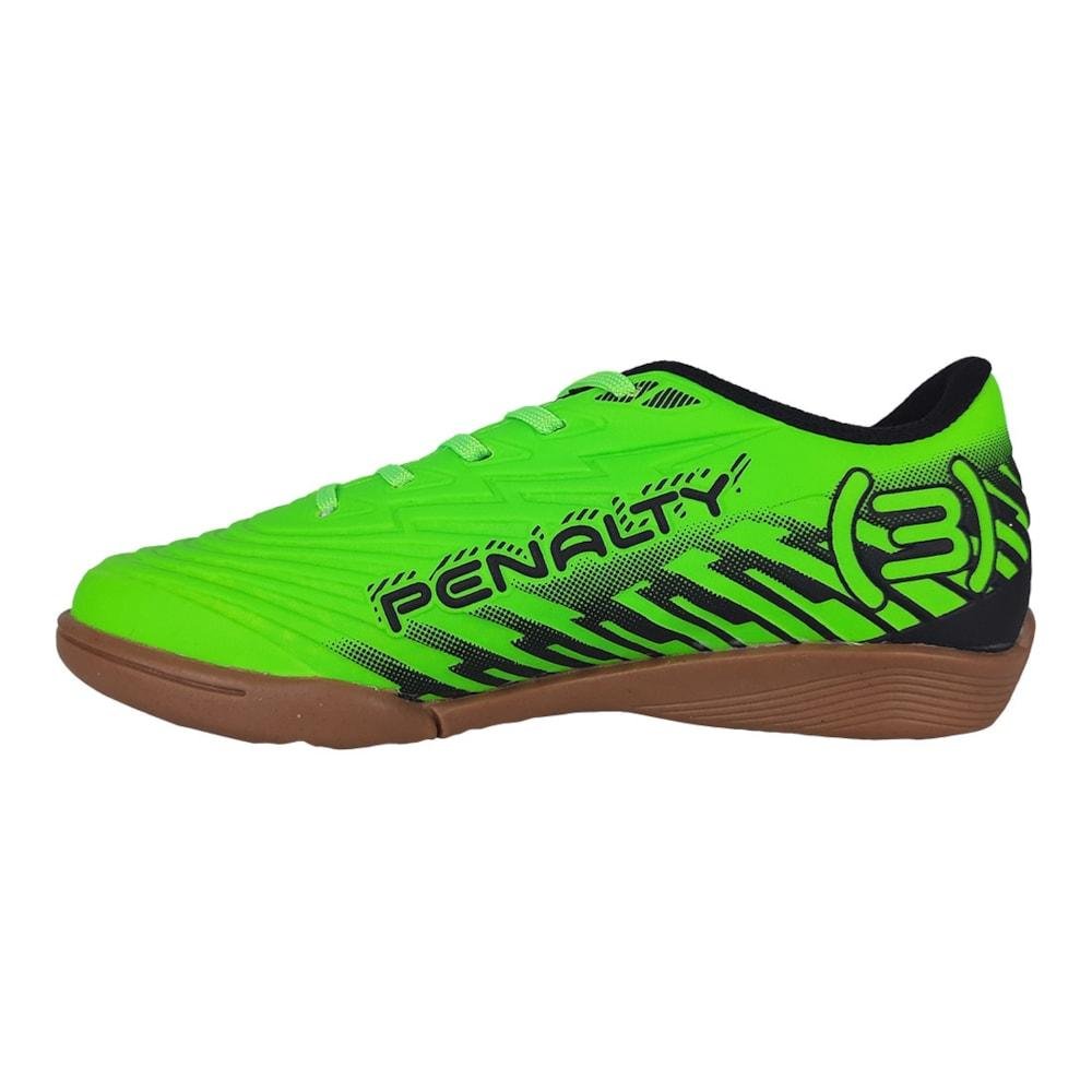 Chuteira Futsal Penalty Bravo Y-3.0 Infantil Verde/Preto 2