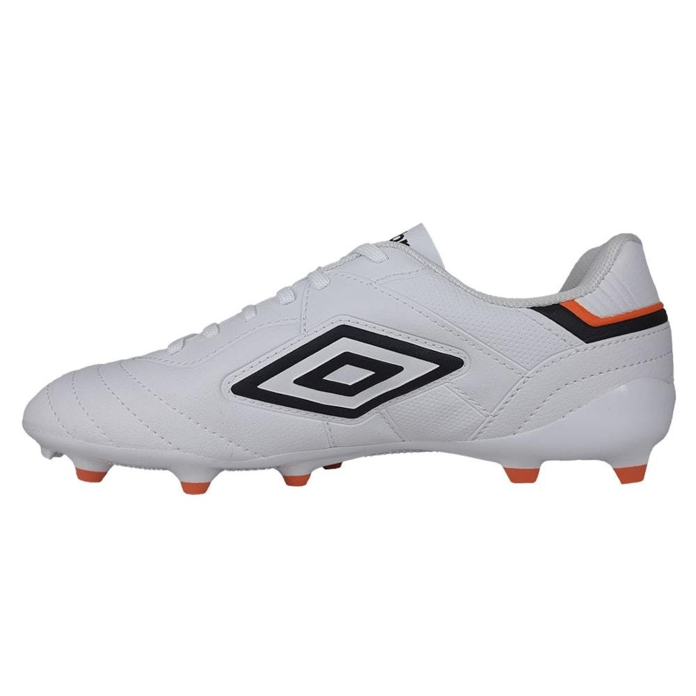Chuteira de Campo Umbro Speciali Classic Unissex Branco/Laranja 2