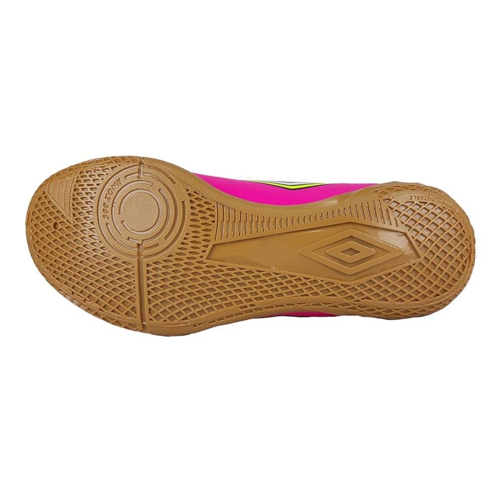Chuteira Futsal Umbro Cannon JR Infantil Rosa/Verde 3