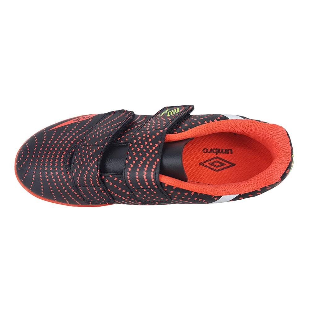 Chuteira Futsal Umbro Flip Kids Infantil Preto/Laranja 4
