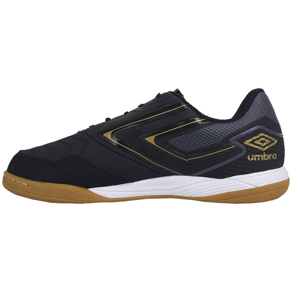 Chuteira Futsal Umbro Pro 5 Bump Club Preto e Dourado Unissex Preto/Dourado 2