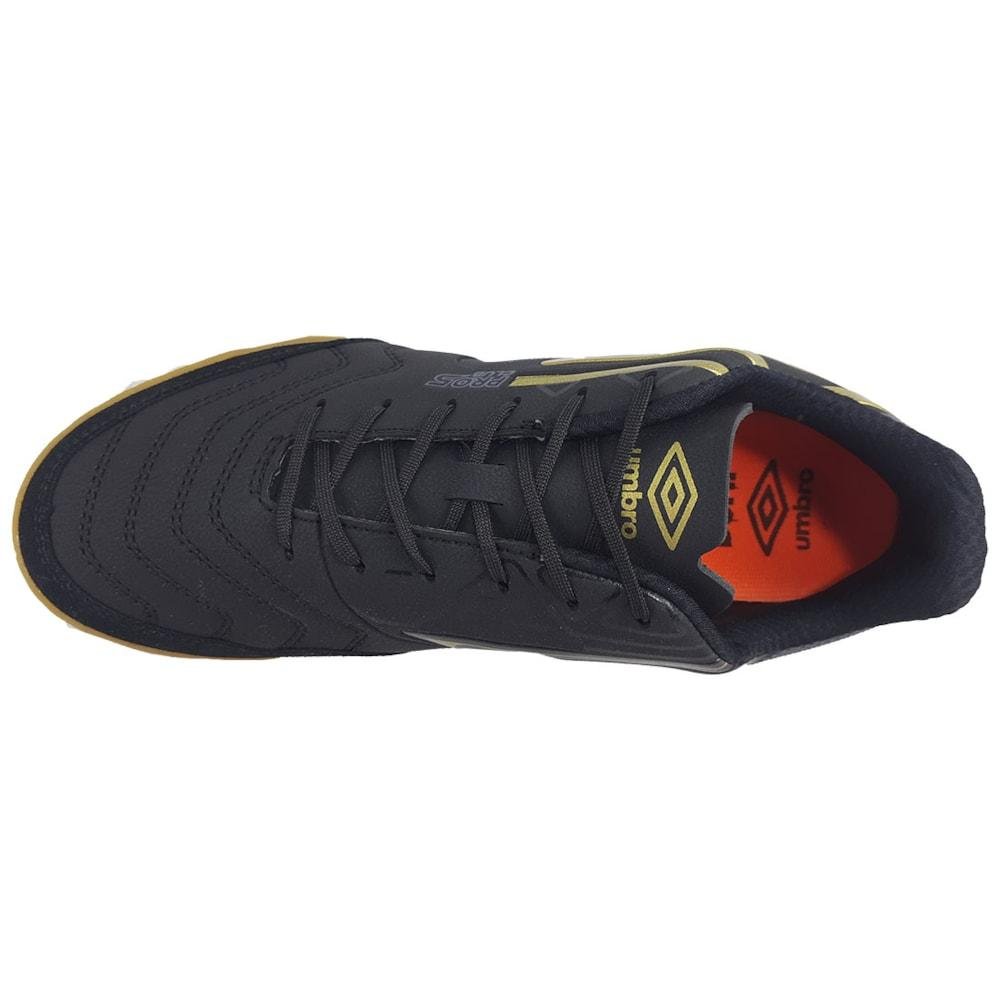 Chuteira Futsal Umbro Pro 5 Bump Club Preto e Dourado Unissex Preto/Dourado 4