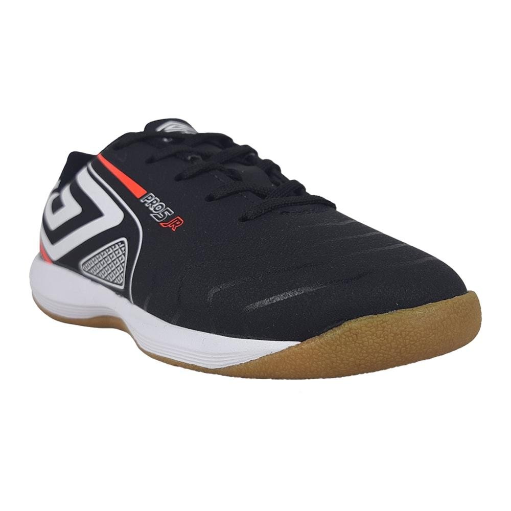 Chuteira Futsal Umbro Pro 5 JR Infantil Preto/Laranja 5