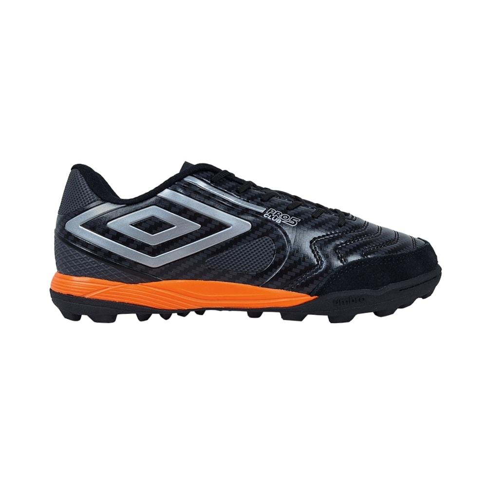 Chuteira Society Umbro Pro 5 Bump Club Preto/Laranja 7