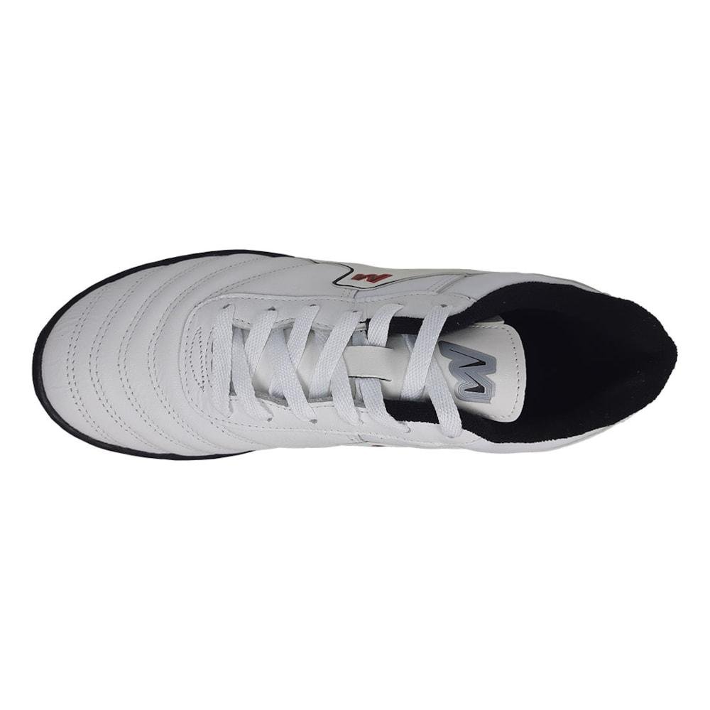 Chuteira Society Mathaus Azurra Com Biqueira Unissex Branco/Preto 4