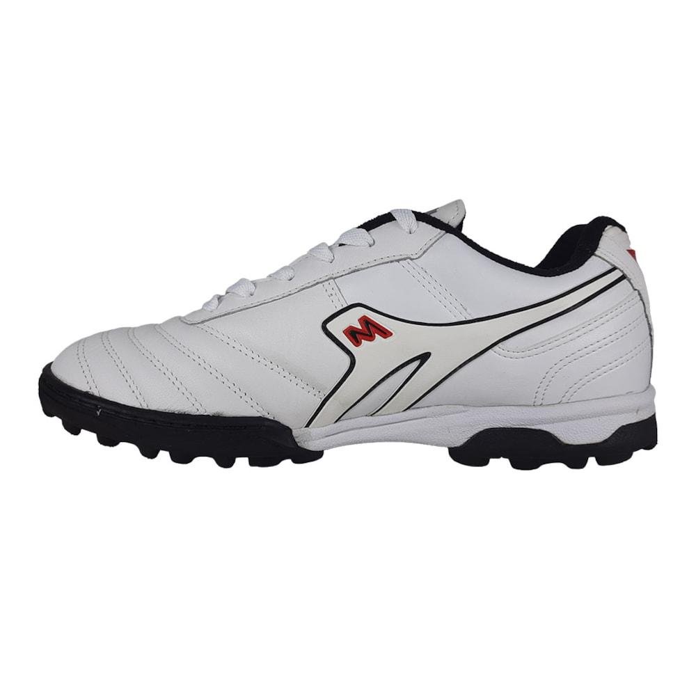 Chuteira Society Mathaus Azurra Com Biqueira Unissex Branco/Preto 2