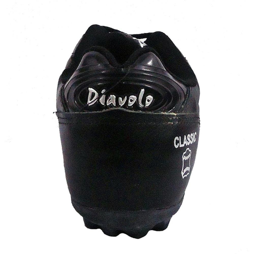 Chuteira Society Diavolo Classic Traction Couro Adulto Preto Preto 3