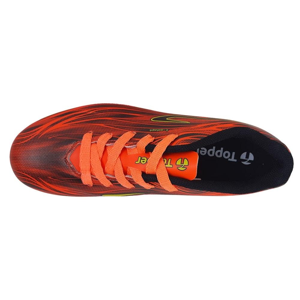 Chuteira de Campo Topper Slick V Infantil Laranja/Amarelo 4