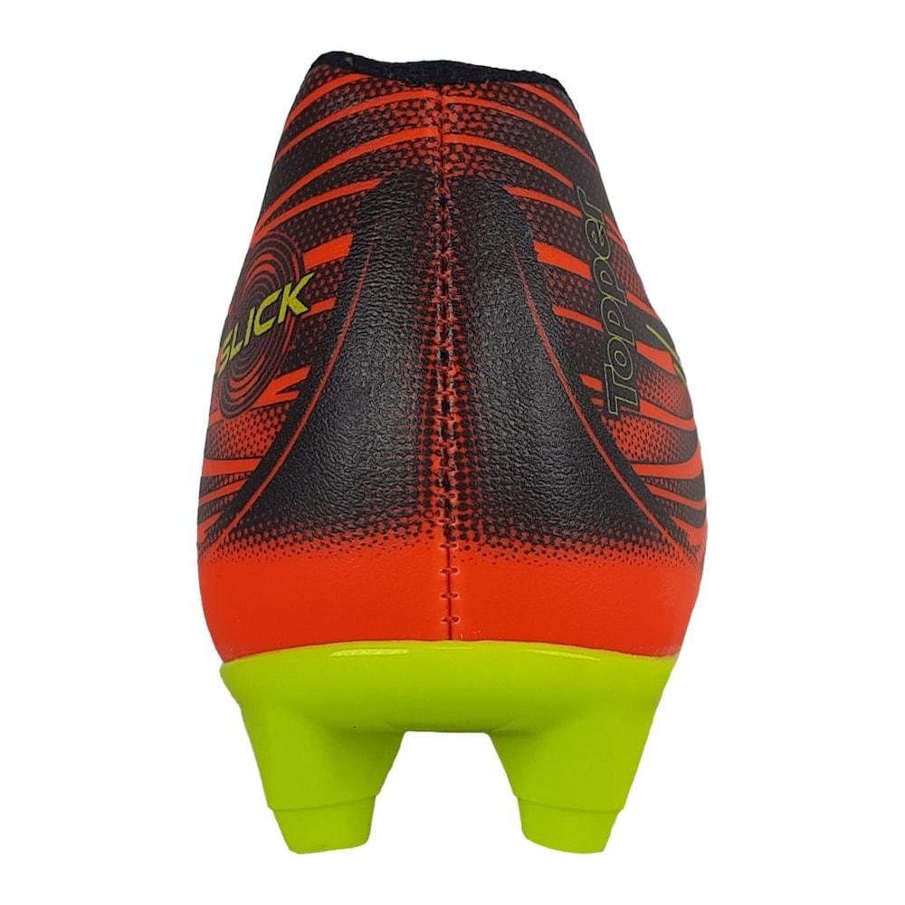 Chuteira de Campo Topper Slick V Infantil Laranja/Amarelo 5