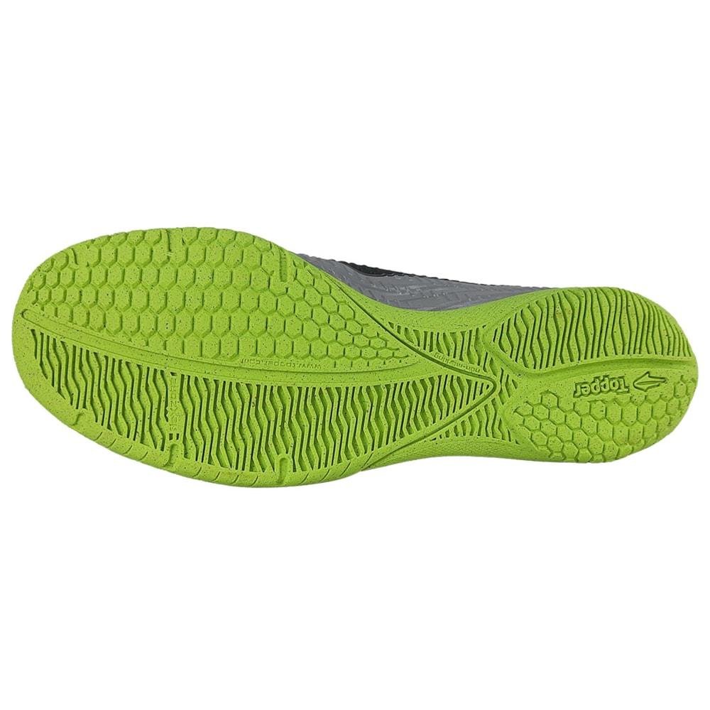 Chuteira Futsal Topper Blast Unissex Prata/Verde 3