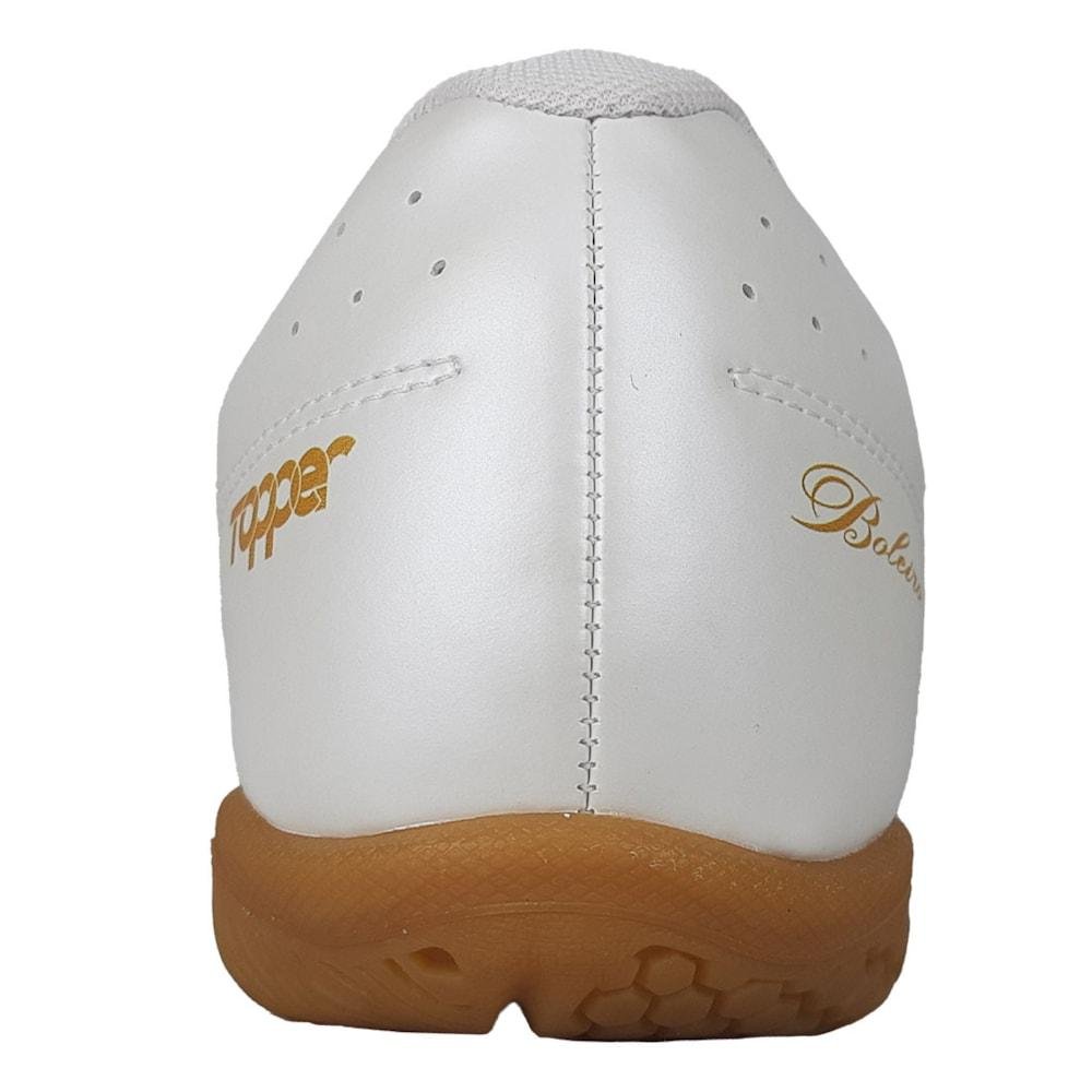 Chuteira Futsal Topper Boleiro Unissex Branco/Verde 5