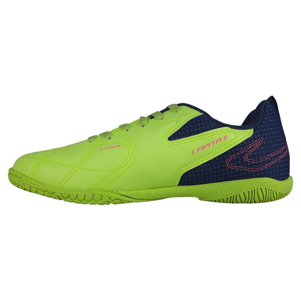 Chuteira Futsal Topper Capita II Unissex Verde/Rosa 2