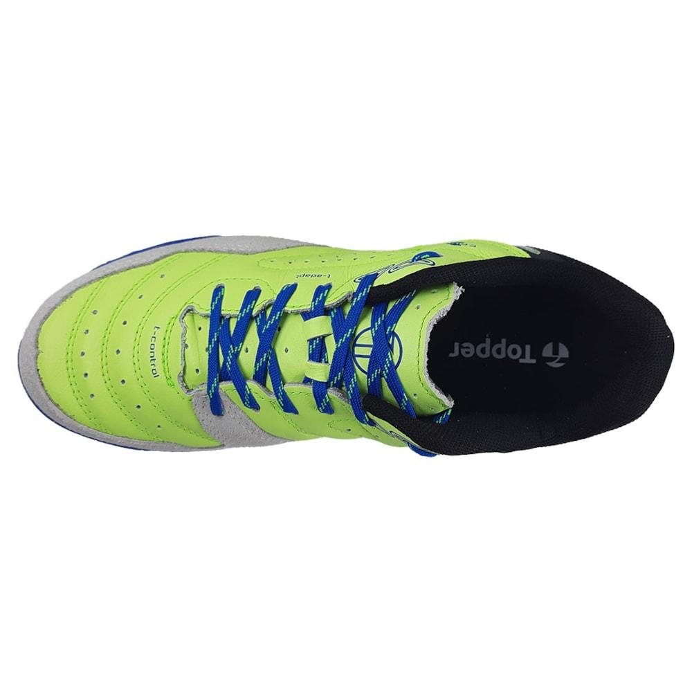 Chuteira Futsal Topper Dominator PRO V Unissex Verde/Preto 4
