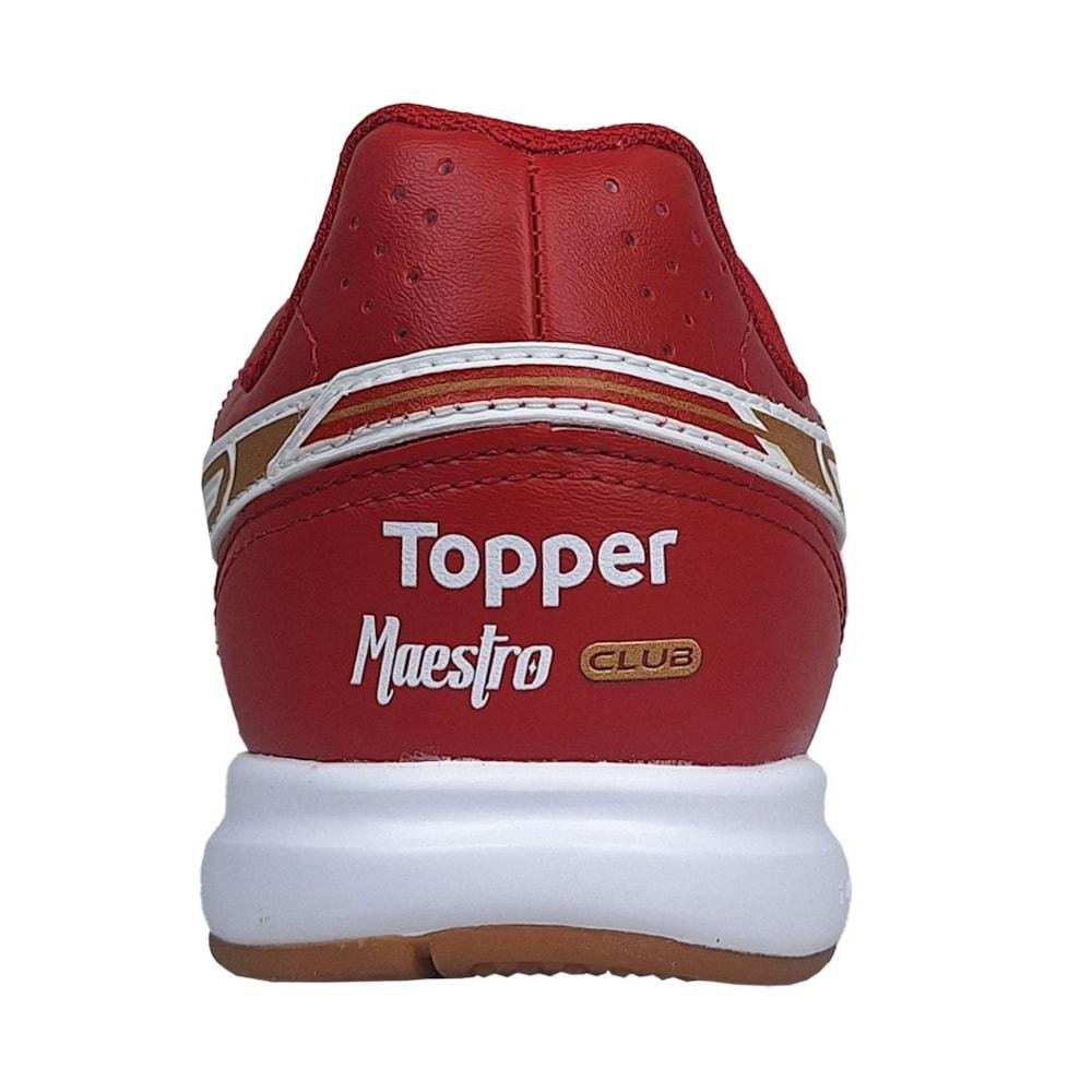 Chuteira Futsal Topper Maestro Club V Adulto Vermelho 5