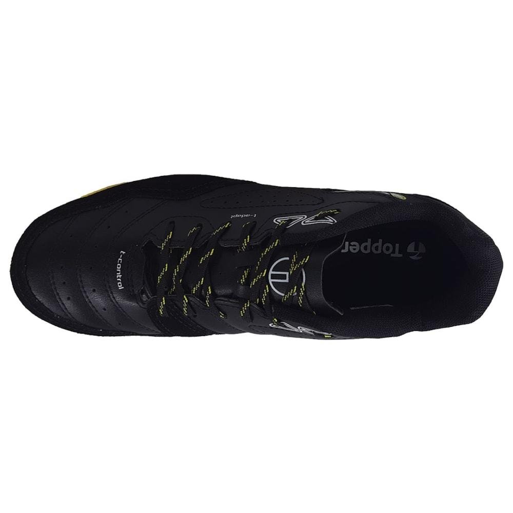 Chuteira Futsal Topper Dominator Club V Unissex Preto/Amarelo 4