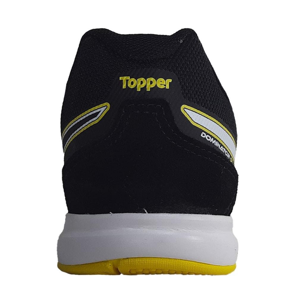 Chuteira Futsal Topper Dominator Club V Unissex Preto/Amarelo 5
