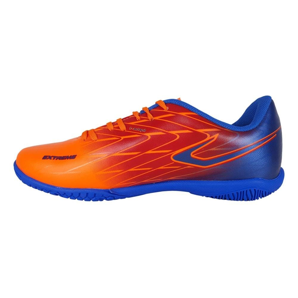 Chuteira Futsal Topper Extreme IV Adulto Laranja/Azul 2