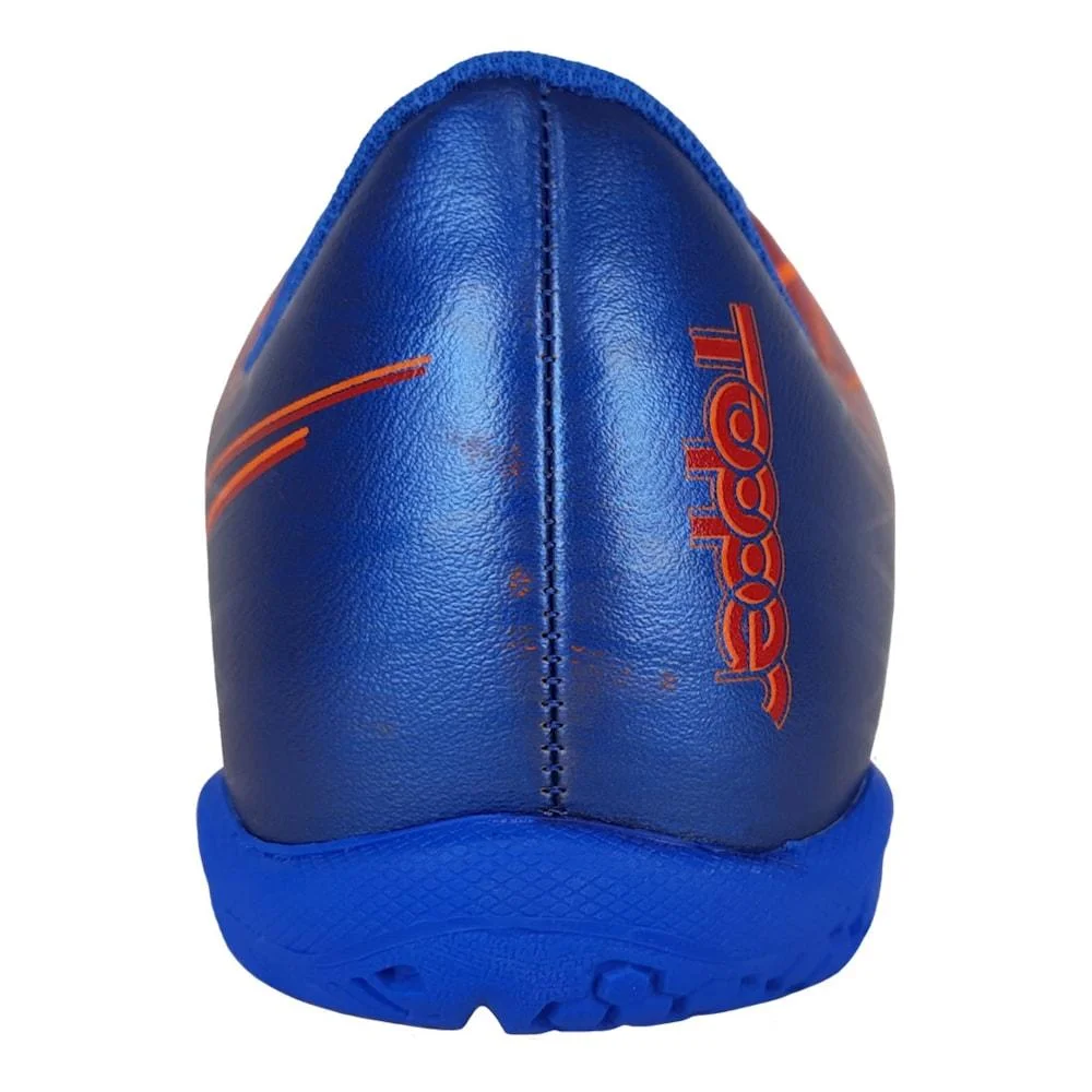 Chuteira Futsal Topper Extreme IV Adulto Laranja/Azul 6