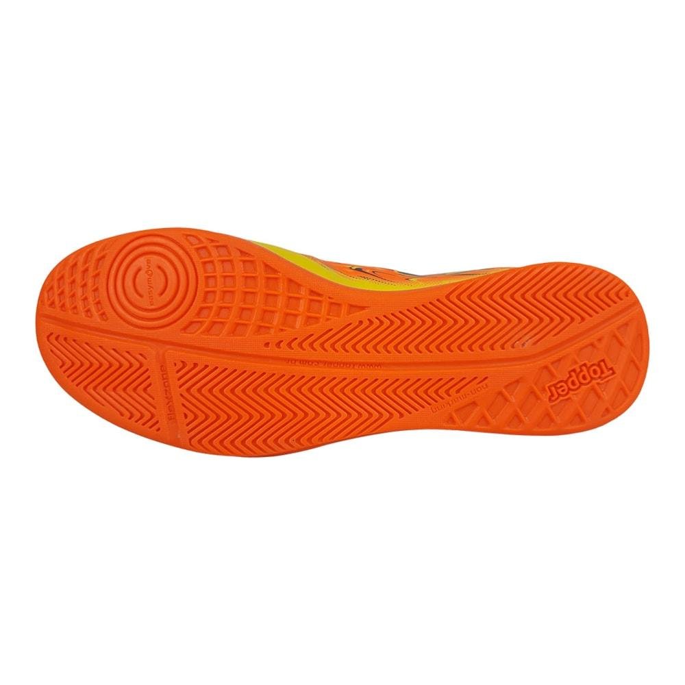 Chuteira Futsal Topper Strike V Infantil Amarelo/Laranja 3