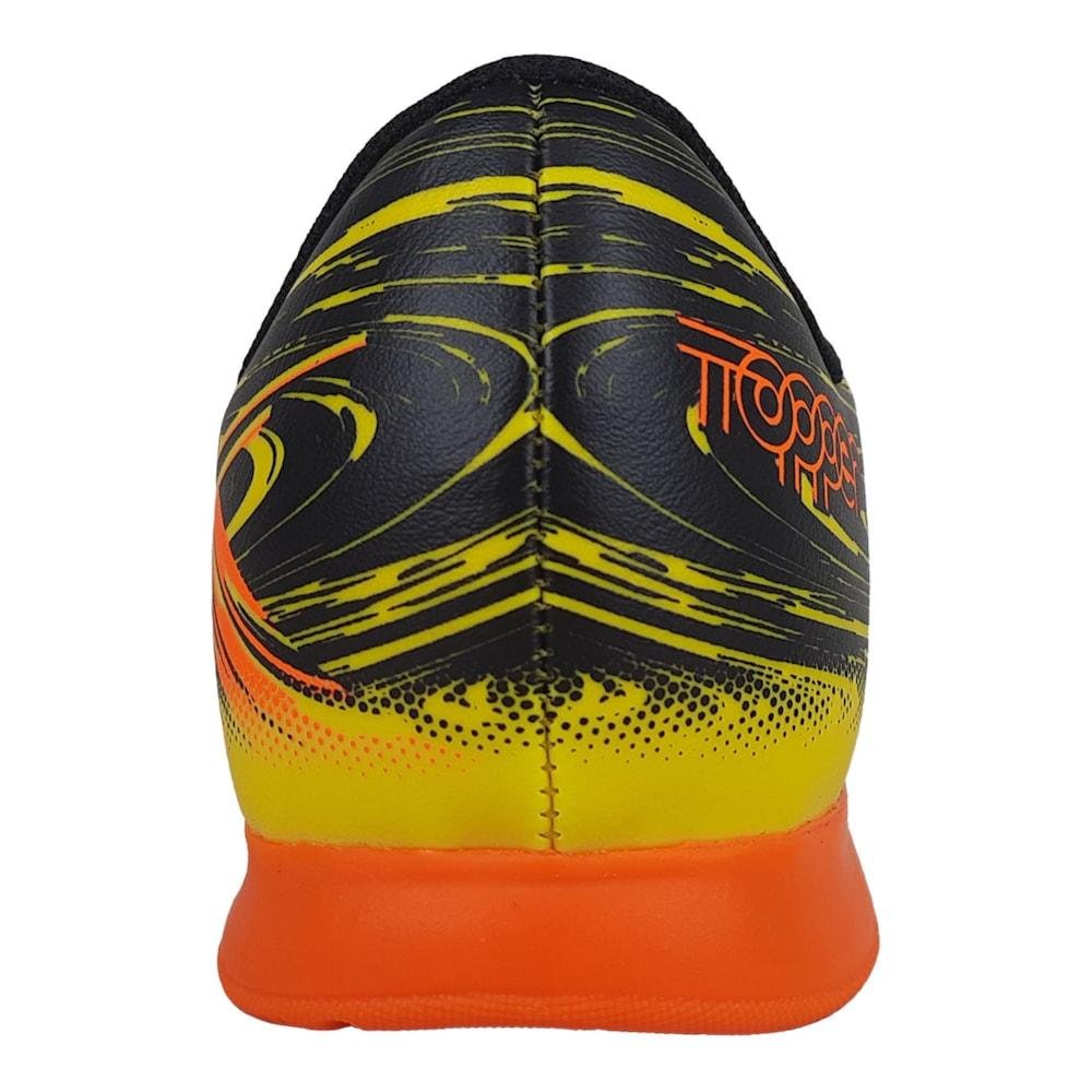 Chuteira Futsal Topper Strike V Infantil Amarelo/Laranja 6