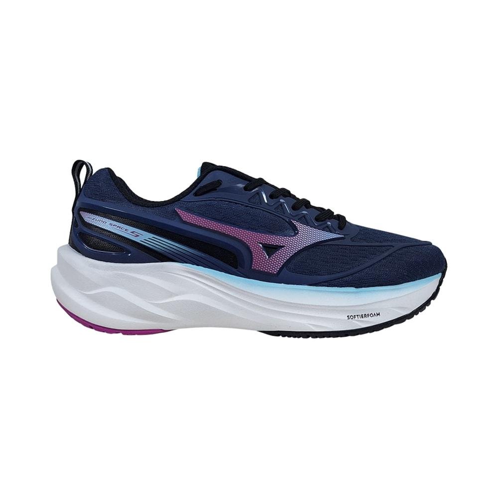 Tenis Mizuno Space 5 Feminino Azul/Rosa 13